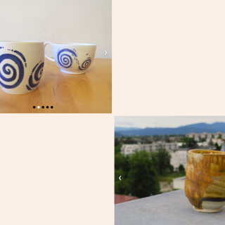 Portfolio gallery layout with image carousels on the Benedičič website