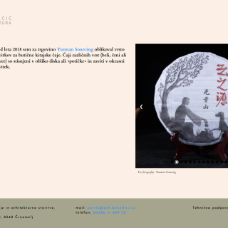 Arhitektura Benedičič project detail page on the live website